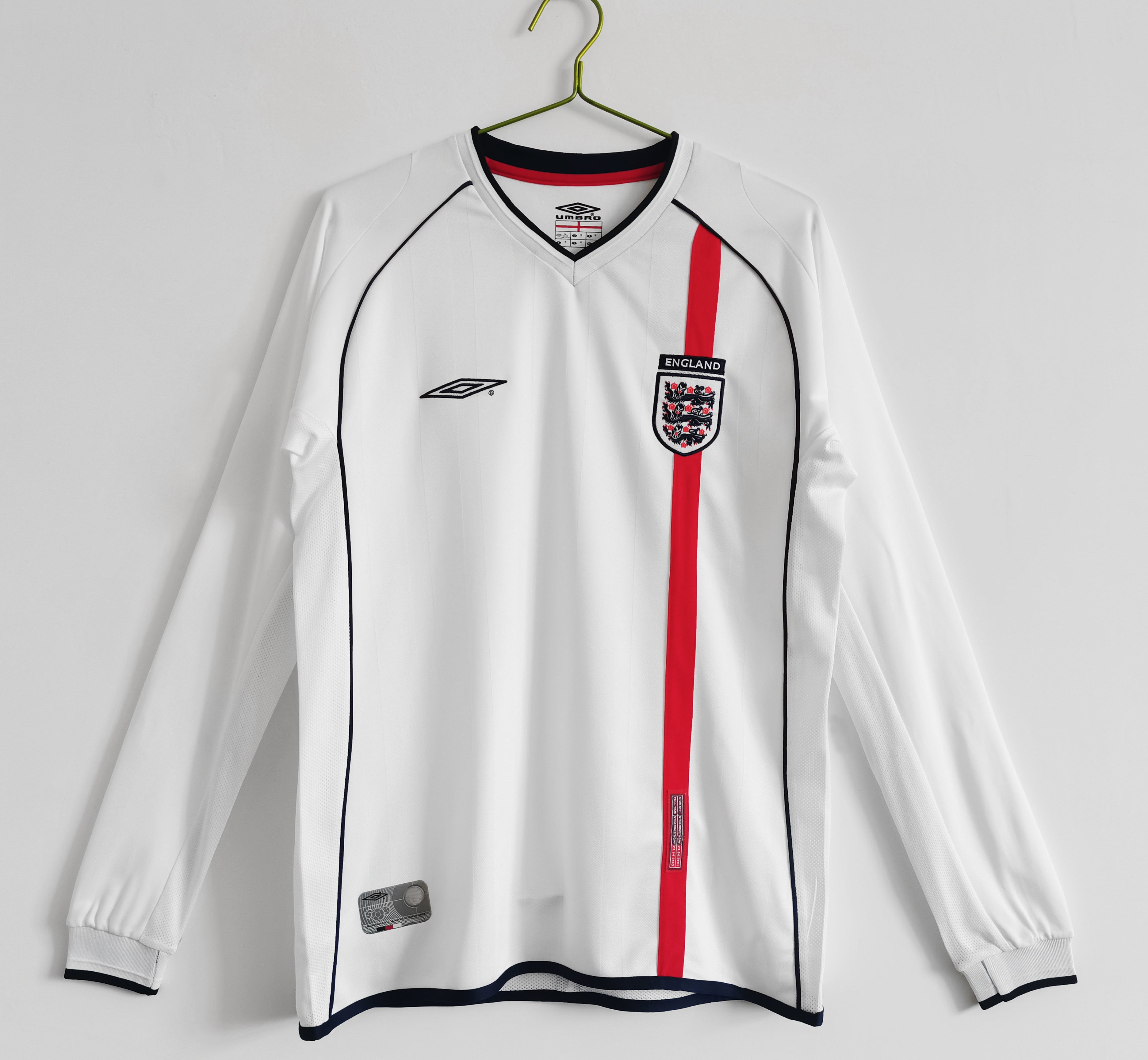 Inglaterra 2002 Retro Manga Larga