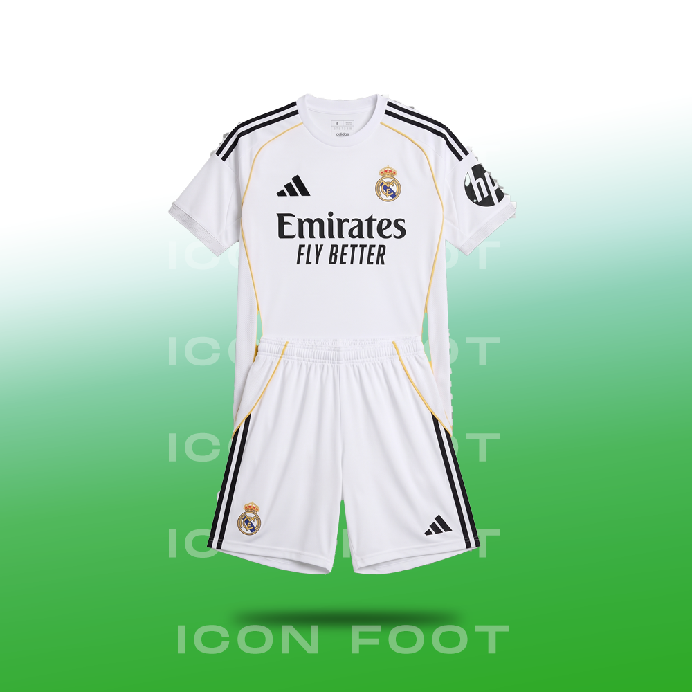 Equipación local del Real Madrid 2026 para niño